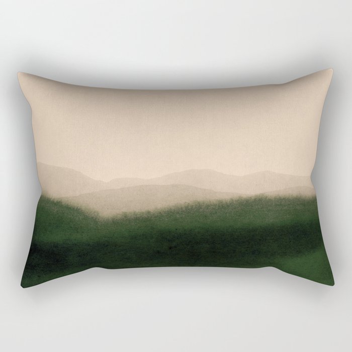 green hills Rectangular Pillow