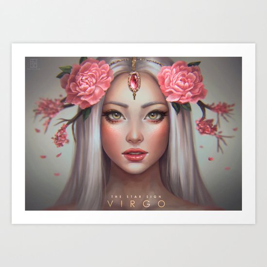 Virgo The Star Sign Art Print By Serafleur Society6
