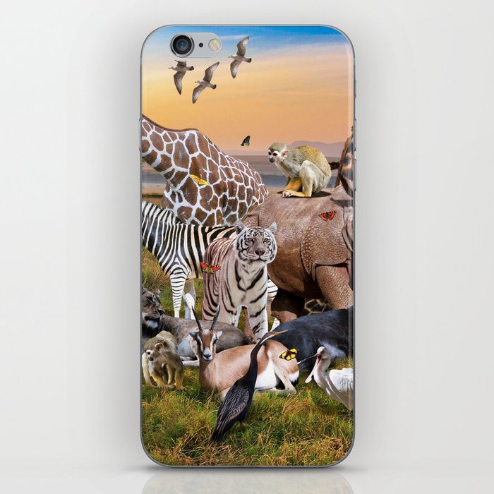 Desert African Animal Animals Group Scene iPhone Skin