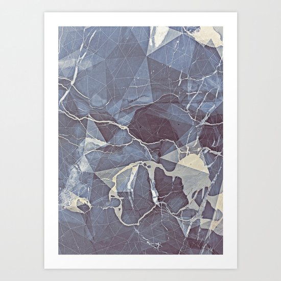 Geometric Marble Art Print