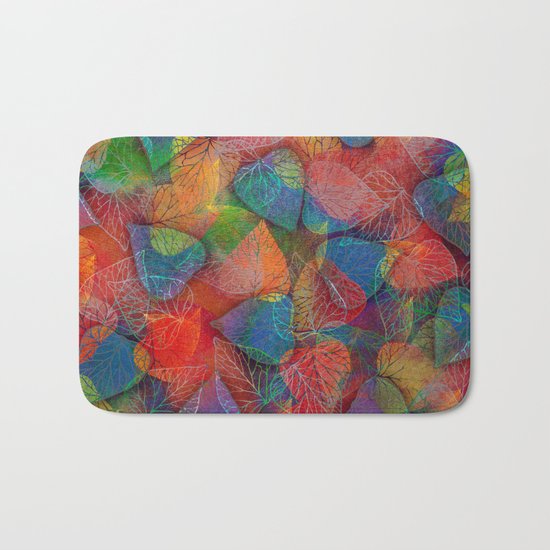 Multicolor Leaves Bath Mat