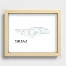 Wolf Creek, CO - Minimalist Trail Art Recessed Framed Print