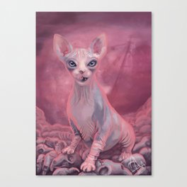 Bad kitty Canvas Print