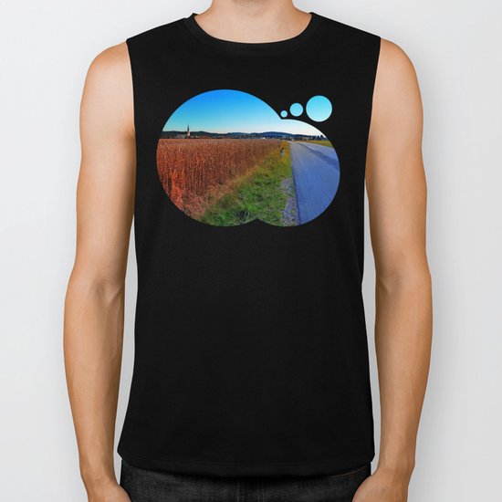 Poppy field road Biker Tank