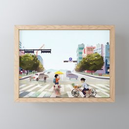 Meokgol station in Seoul Framed Mini Art Print