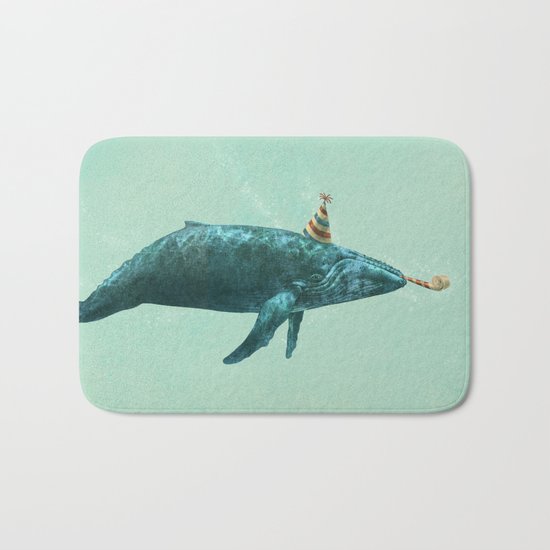 Party Whale - colour option Bath Mat