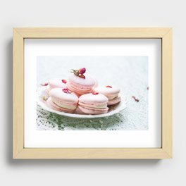 Raspberry Rose Macarons Recessed Framed Print