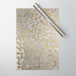Modern elegant abstract faux gold silver pattern Wrapping Paper