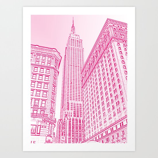 A Pink Empire Art Print