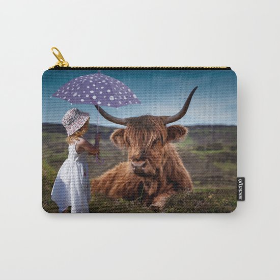Young Child with Cow Carry-All Pouch