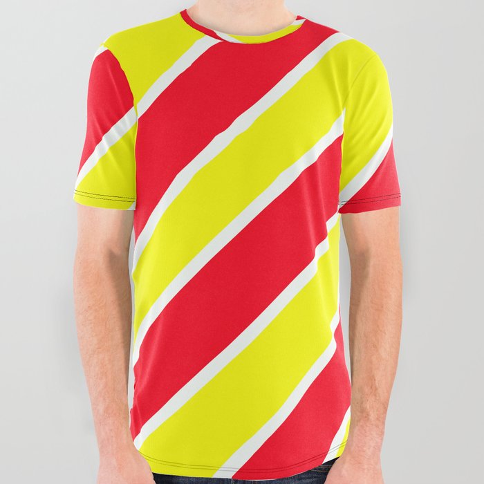 Red and yellow sale graphic tee