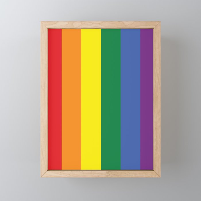 Pride LGBT Proud Color Gay Sprite Framed Mini Art Print