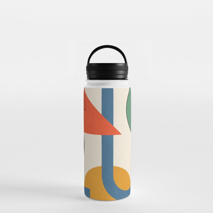 Colorful Shape Geometry 01 Water Bottle