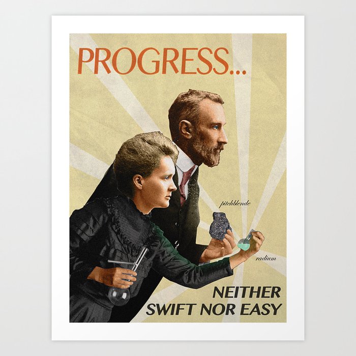 Curies Propaganda Style Art Print