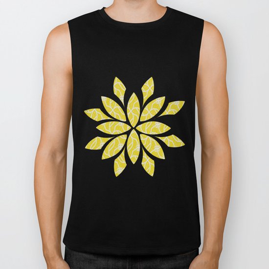 Lemon Meringue Pattern Biker Tank
