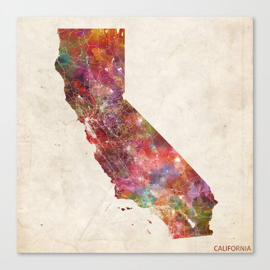 California map Canvas Print