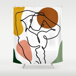 NOODDOOD Lines 4 Shower Curtain