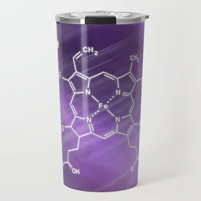 Heme molecule Structural chemical formula Travel Mug