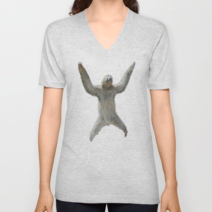 Slothy V Neck T Shirt