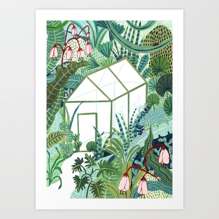 The Jungle Greenhouse Art Print