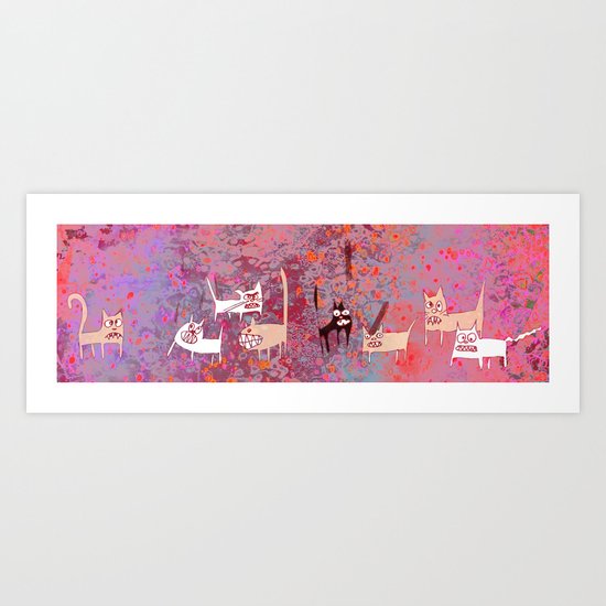 very evil cats Art Print