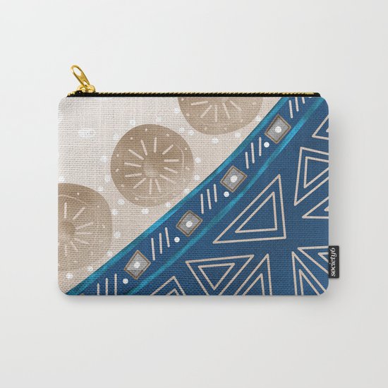 Abstract pattern brown blue . Carry-All Pouch