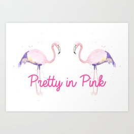 Pretty in Pink Flamingo Art Print