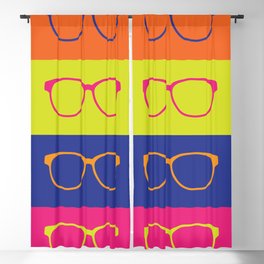 Popart Hipster Eyeglasses Blackout Curtain