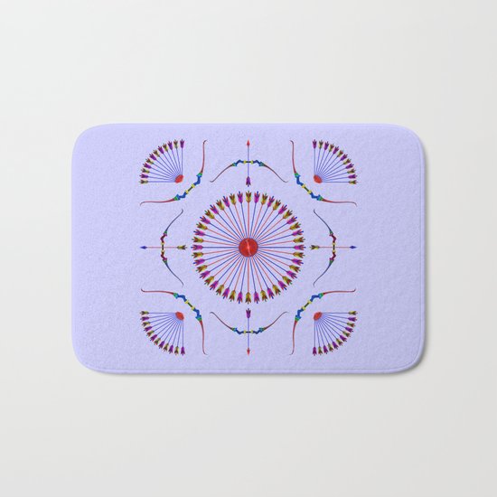 Bows and Arrows Design Bath Mat