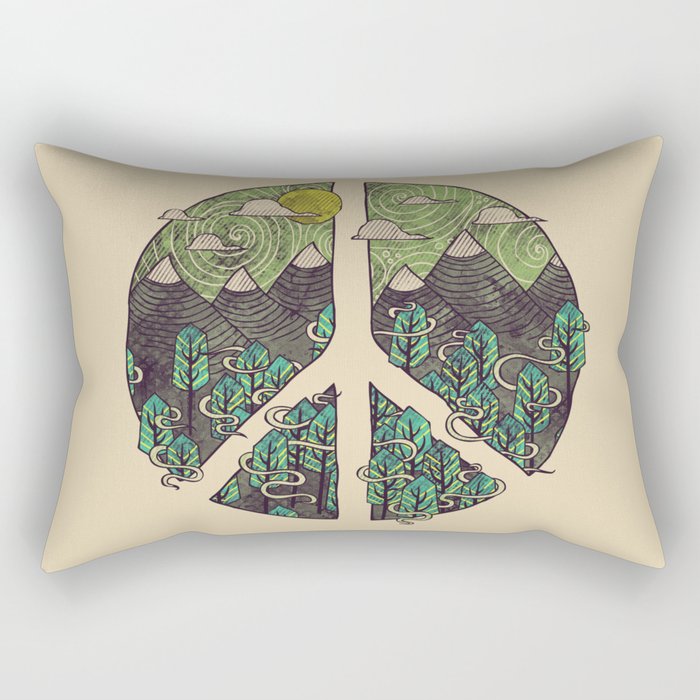 Peaceful Landscape Rectangular Pillow