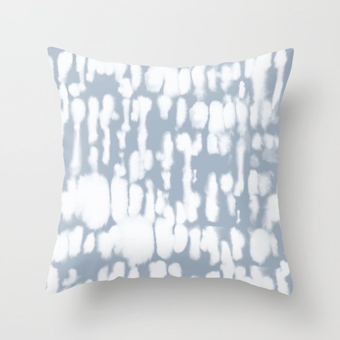 Inky Inverse Slate Blue Throw Pillow by Jacqueline Maldonado