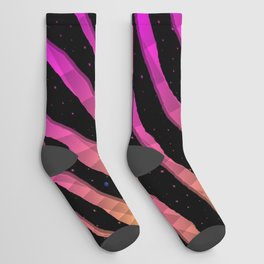 Ripped SpaceTime Stripes - Yellow/Pink Socks