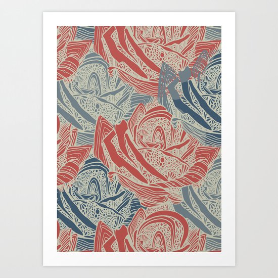 Roses are Red Art Print