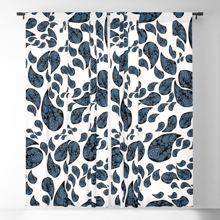 White Blackout Curtain By Vanessagf, Turquoise Black And White Shower Curtain