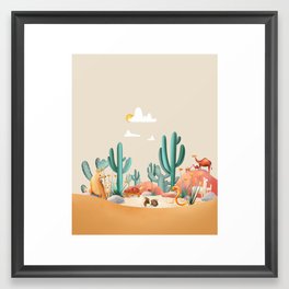 Desert Animals Framed Art Print