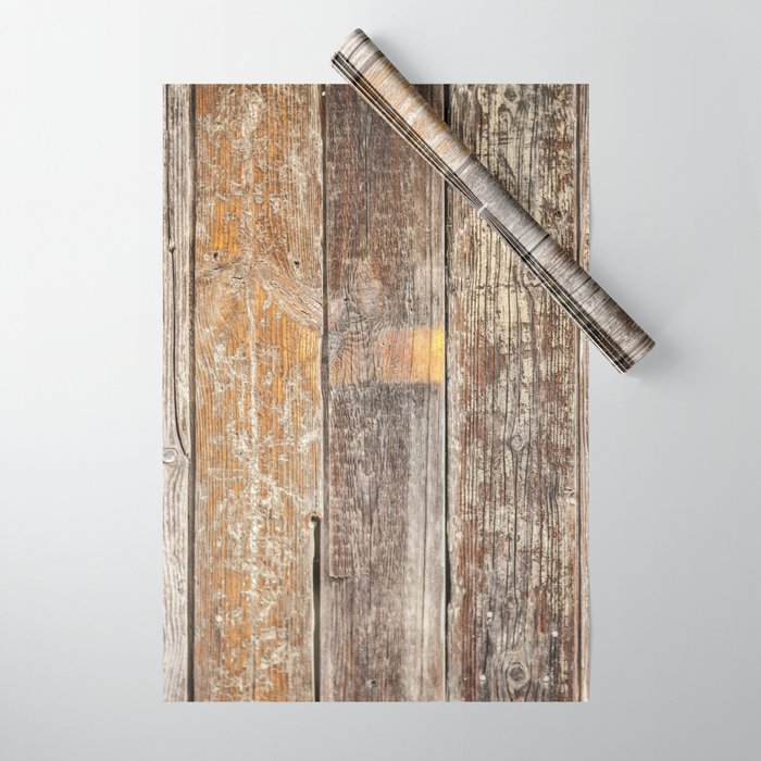 Beautiful rustic wood texture Wrapping Paper by Utaini Society6