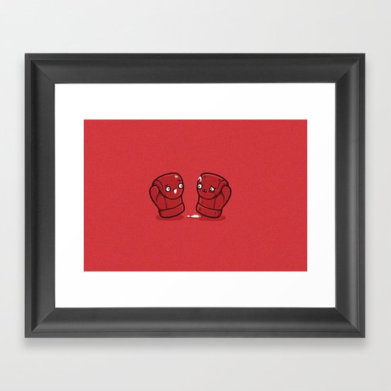 Boxing gloves Framed Art Print