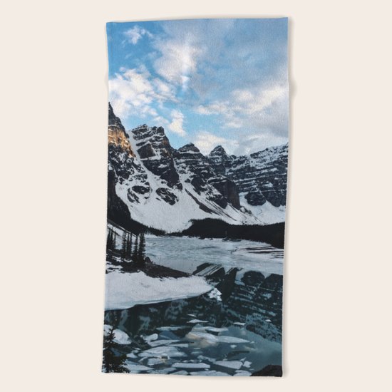 Left my heart in Moraine lake Beach Towel