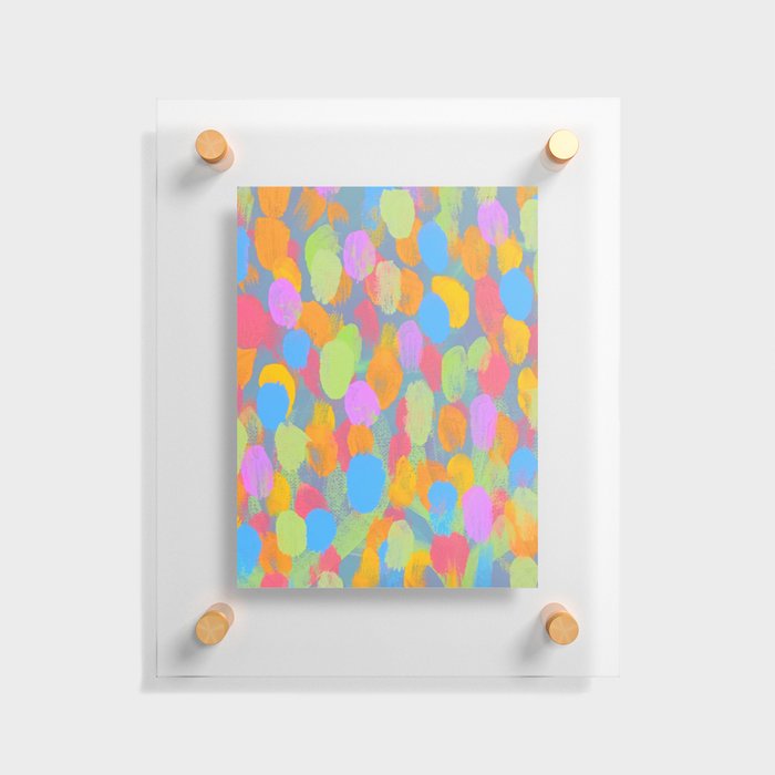 Dancing Dabs of Color! Floating Acrylic Print