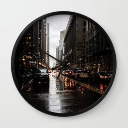 Rainy Reflection Wall Clock