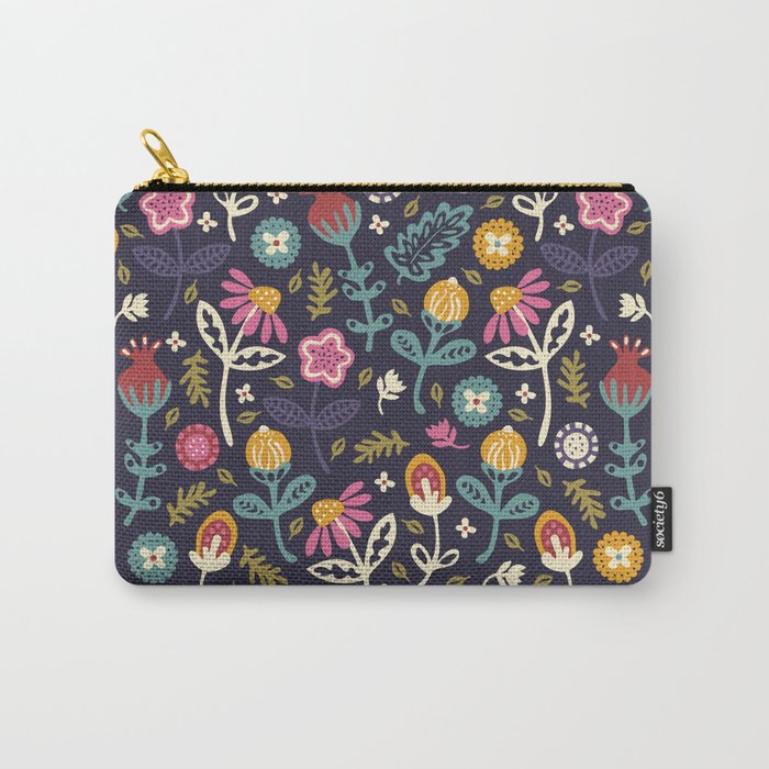 Ditsy Flowers Carry-All Pouch