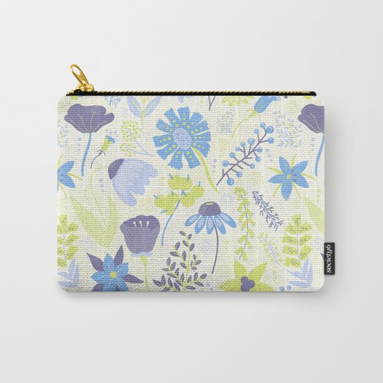 Blue and Purple Wildflowers Carry-All Pouch