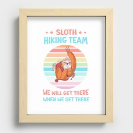 Sloth Hiking Team Himalayan Mountain Tour Crew Recessed Framed Print
