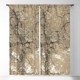 Santa Rosa, USA - Retro City Map Painting Blackout Curtain