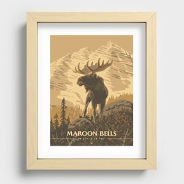 CO 14ers - Maroon Bells Recessed Framed Print