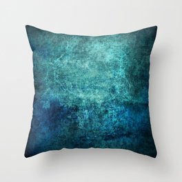 Turquoise Ocean Marble Throw Pillow
