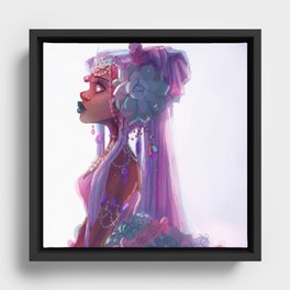 Succulent Princess Framed Canvas