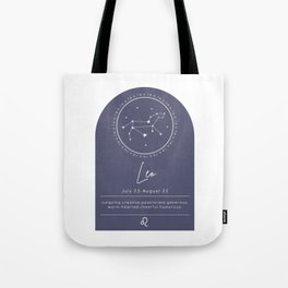 Leo Zodiac | Denim Arch Tote Bag