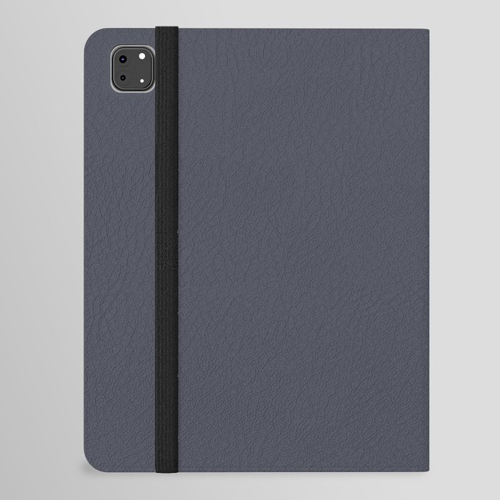 Dark Gray Blue Solid Color Pantone Ombre Blue 19-4014 TCX Shades of Black Hues iPad Folio Case