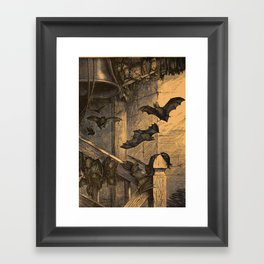 Bats in the belfry Framed Art Print